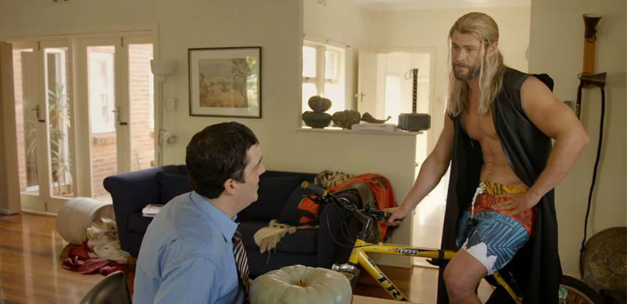 Woooo...Shirtless Thor Tries To Pay For Rent The Asgardian Way